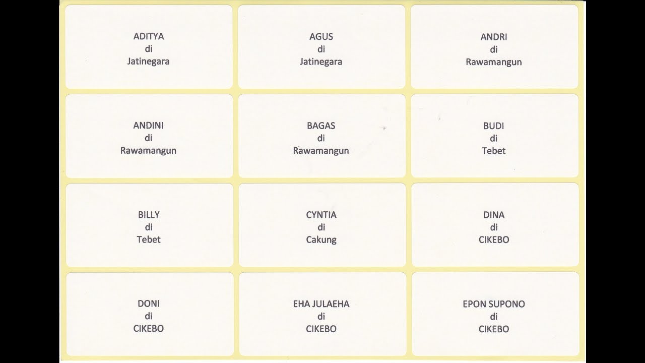 Detail Cara Print Nama Di Label Undangan Nomer 12