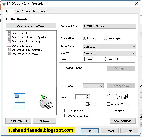 Detail Cara Setting Printer Epson L120 Untuk Cetak Foto Nomer 21