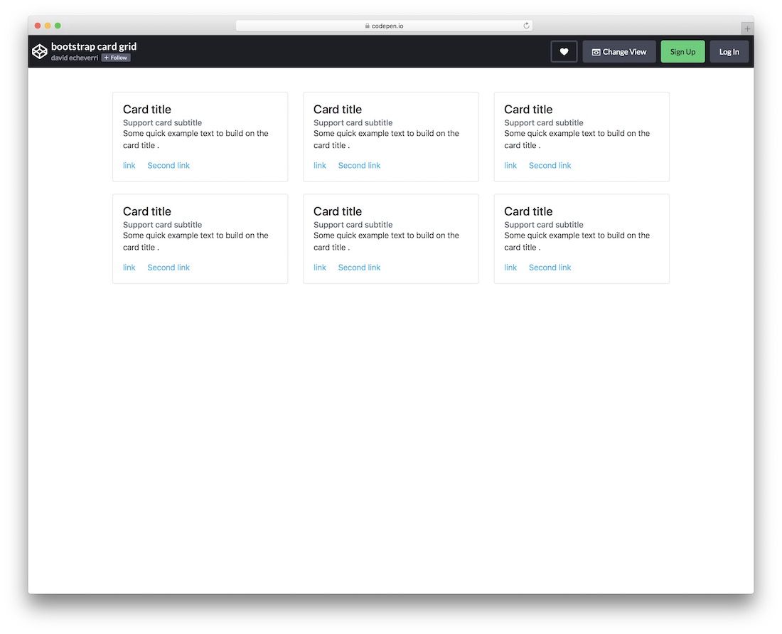 Detail Card Bootstrap Template Nomer 35