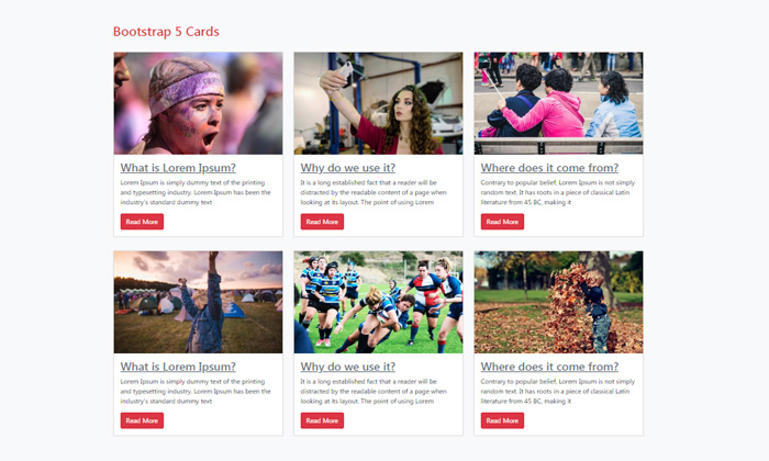Detail Card Bootstrap Template Nomer 56