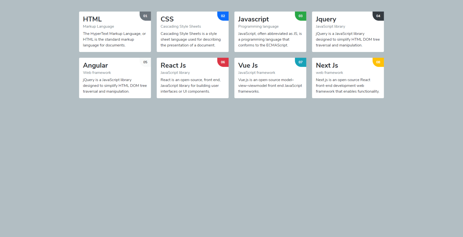 Detail Card Template Bootstrap Nomer 24