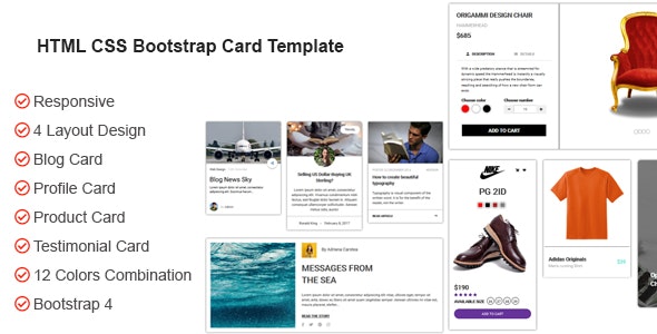 Detail Card Template Bootstrap Nomer 31