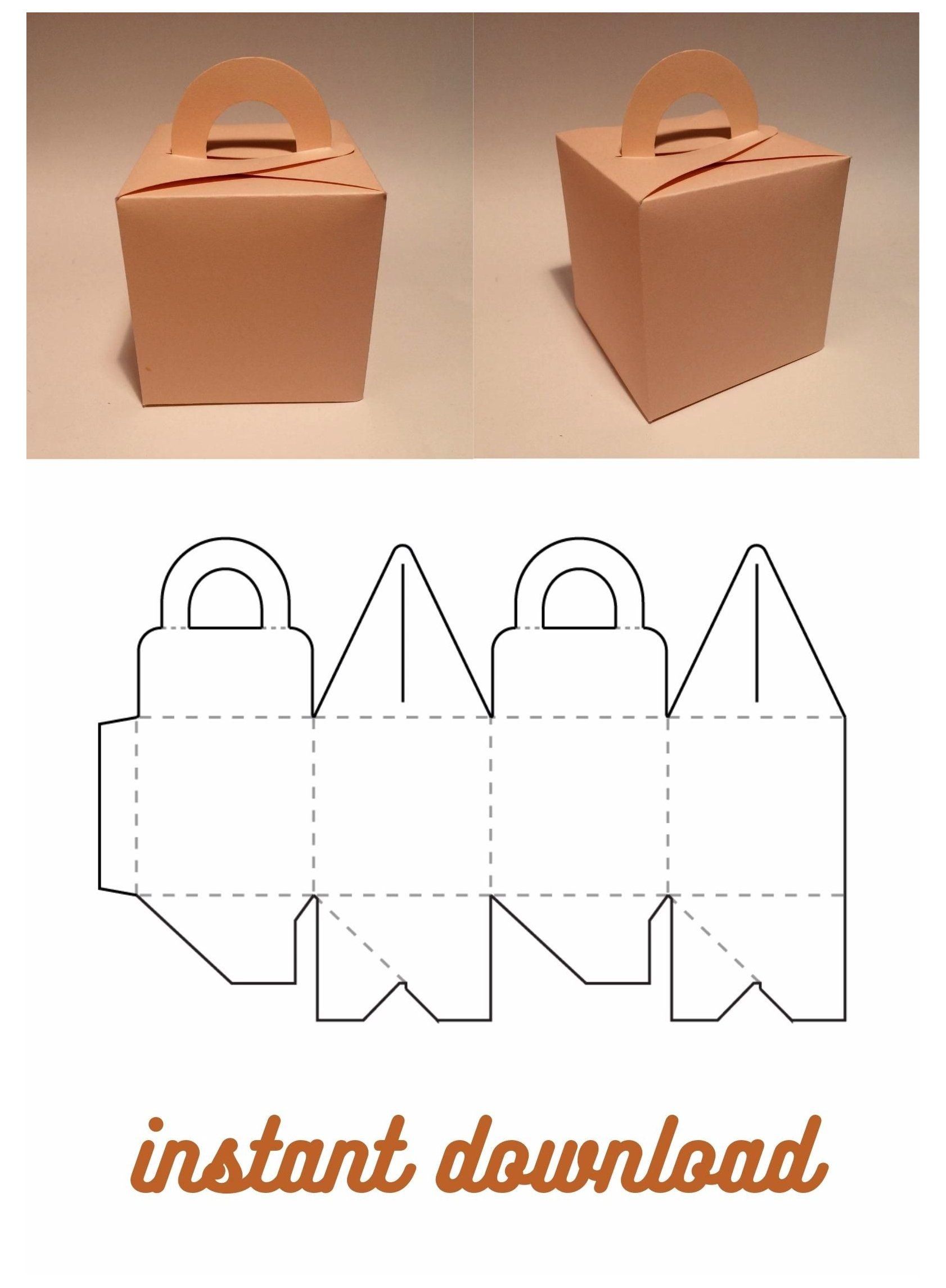 Cardboard Box With Handle Template - KibrisPDR