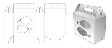 Detail Cardboard Box With Handle Template Nomer 28