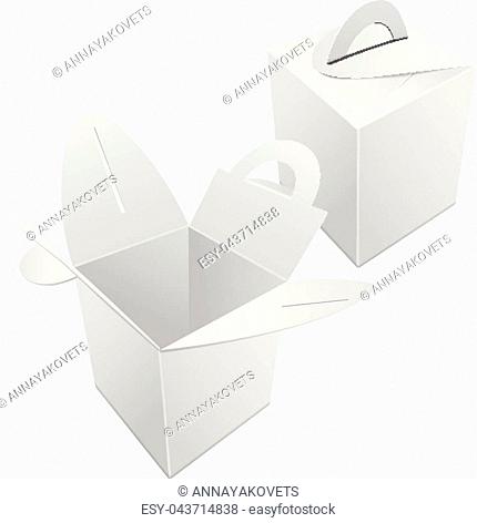 Detail Cardboard Box With Handle Template Nomer 41