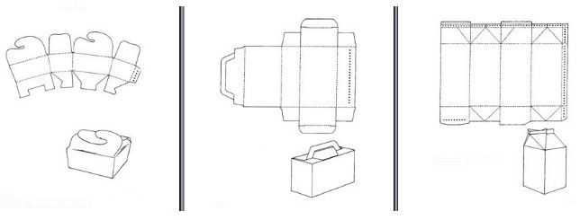 Detail Cardboard Box With Handle Template Nomer 46