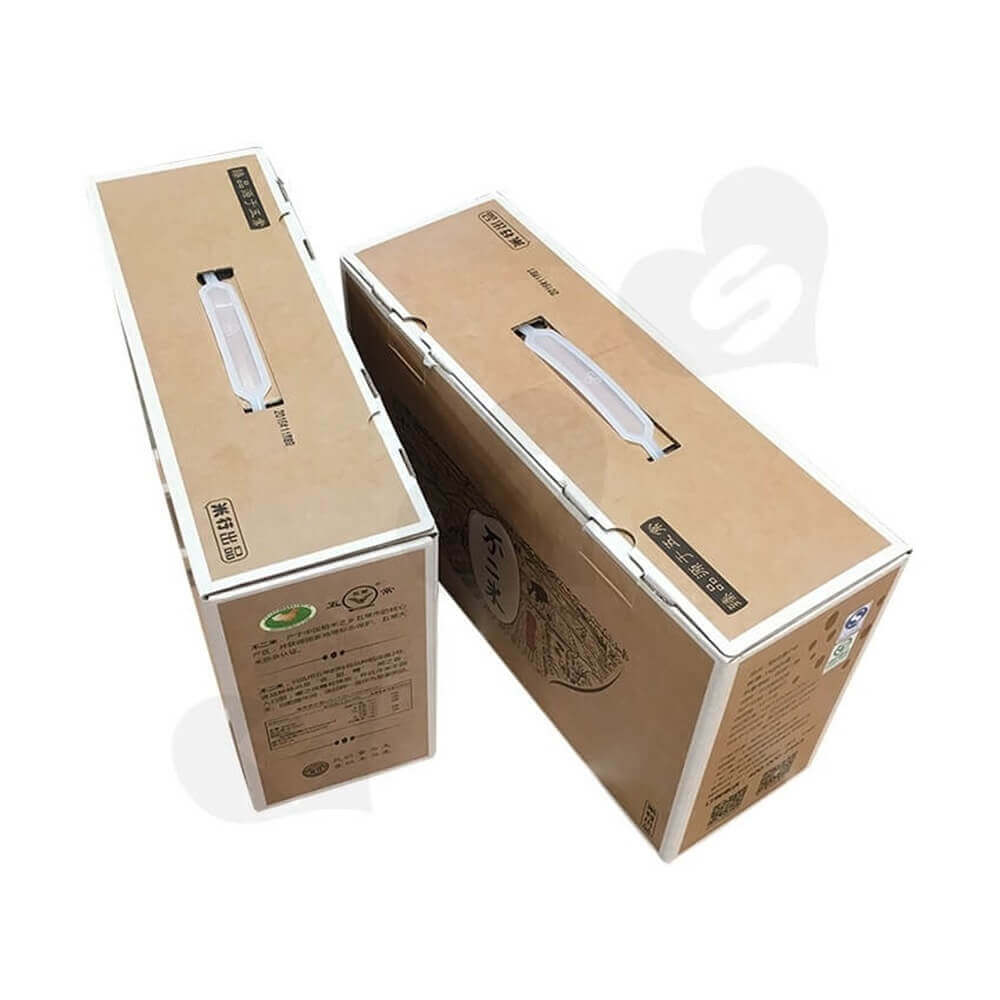 Detail Cardboard Box With Handle Template Nomer 47