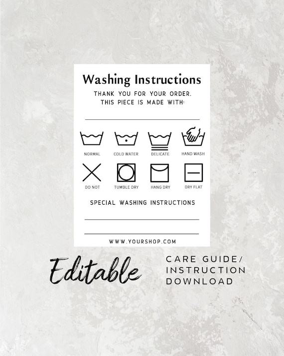 Detail Care Instruction Template Nomer 11