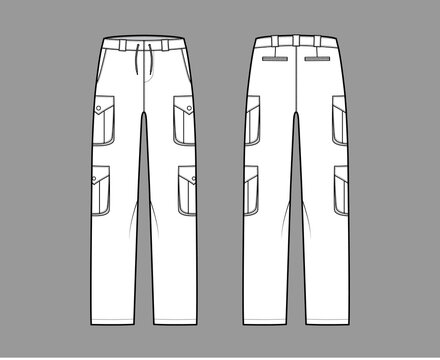 Detail Cargo Pants Template Nomer 43