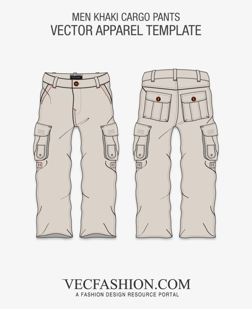 Detail Cargo Pants Template Nomer 6