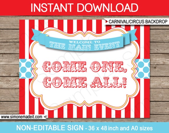 Detail Carnival Sign Template Nomer 10