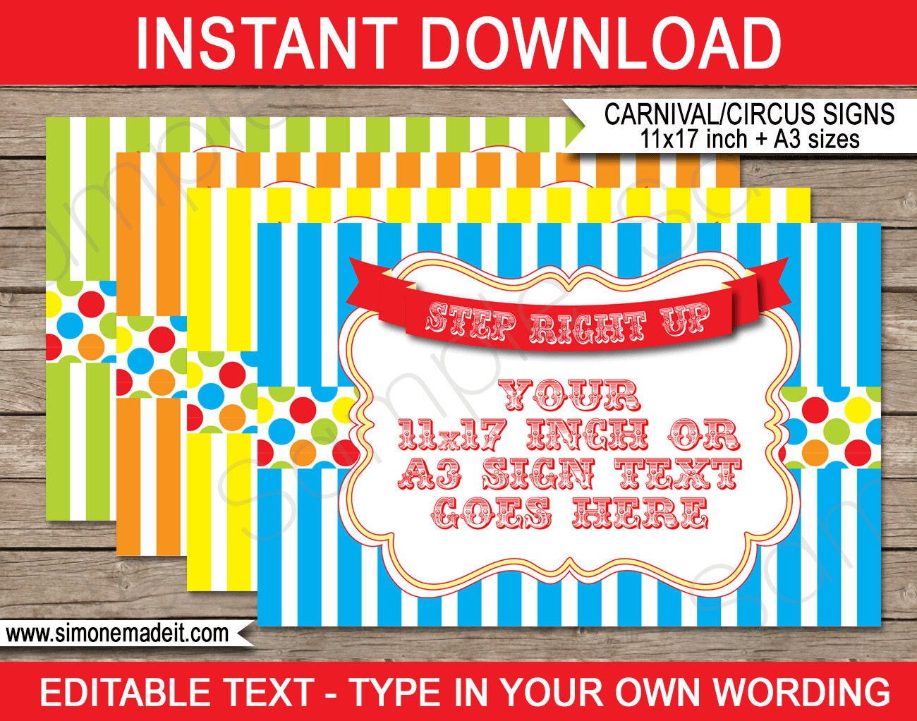 Detail Carnival Sign Template Nomer 22