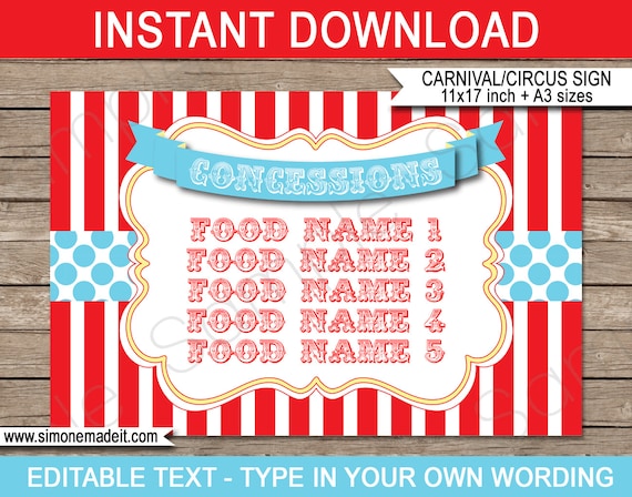 Detail Carnival Sign Template Nomer 30