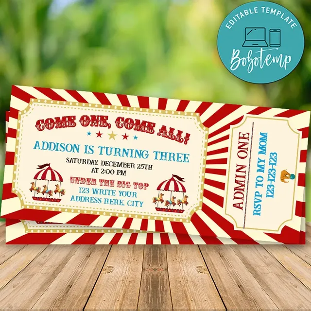 Detail Carousel Invitation Template Free Nomer 53