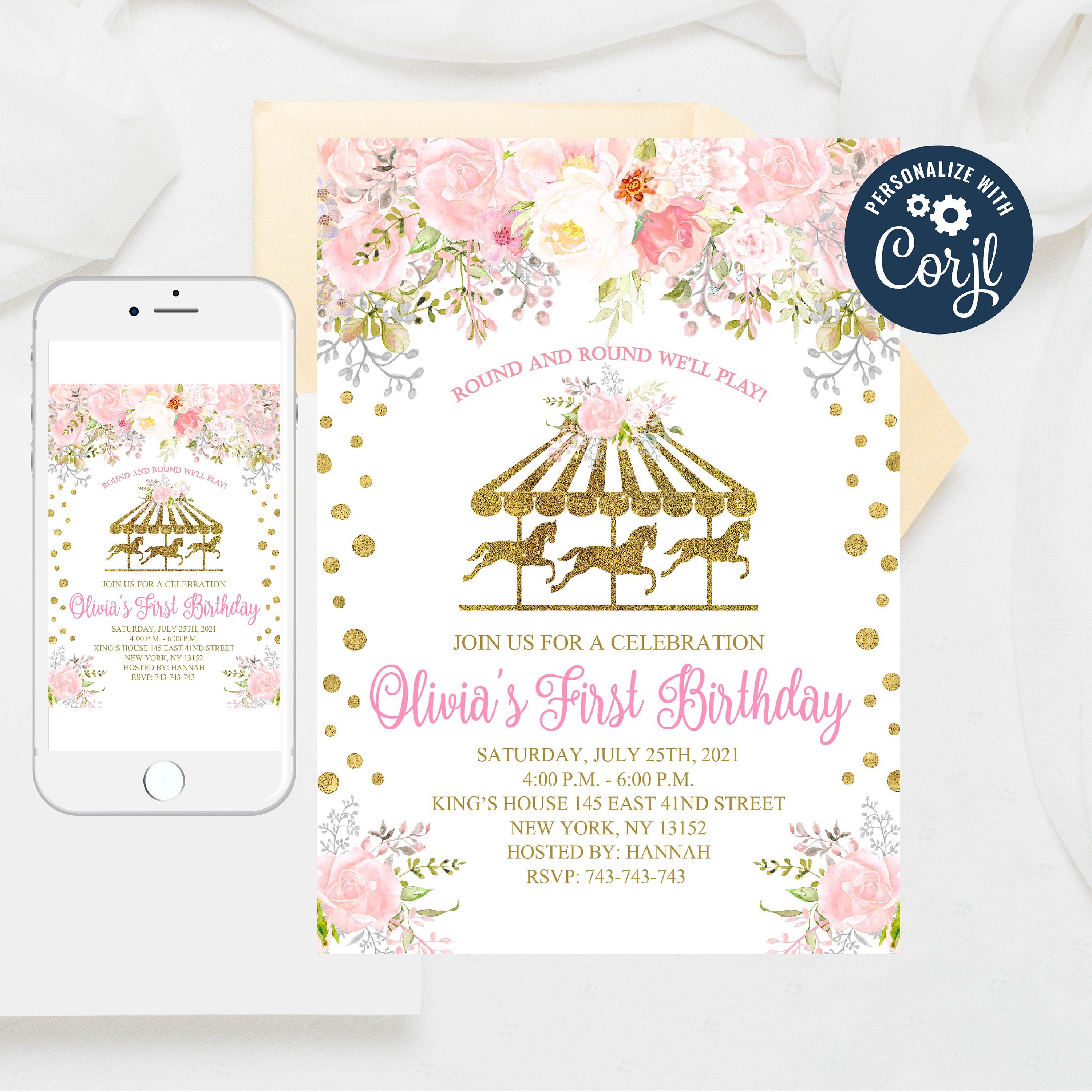 Detail Carousel Invitation Template Free Nomer 8