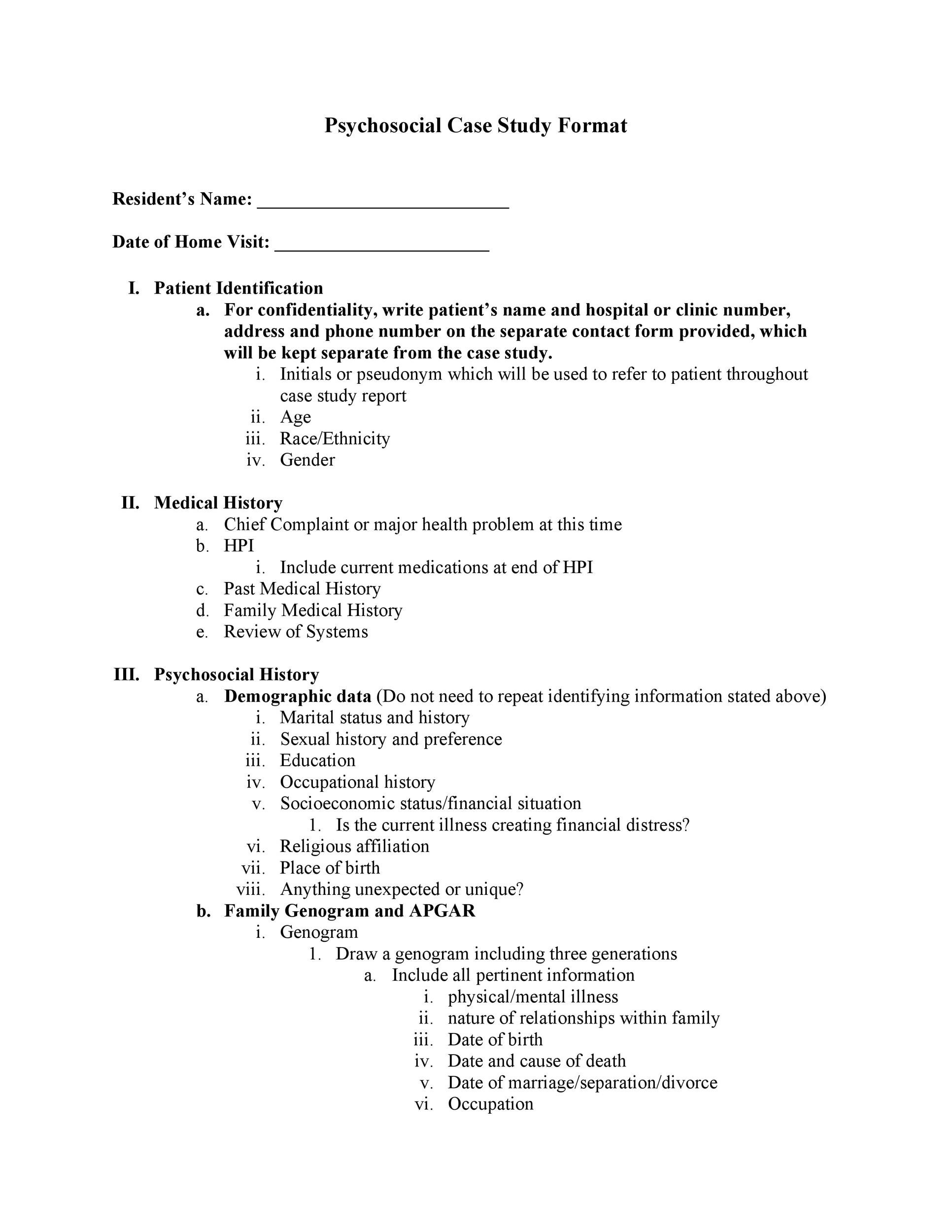 Detail Case Report Template Nomer 2