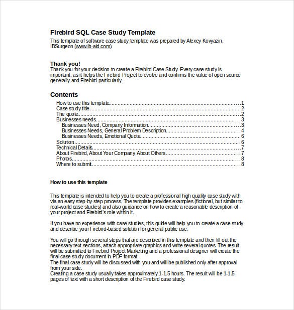 Detail Case Report Template Nomer 18