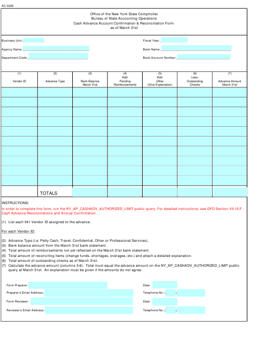 Detail Cash Advance Template Nomer 45