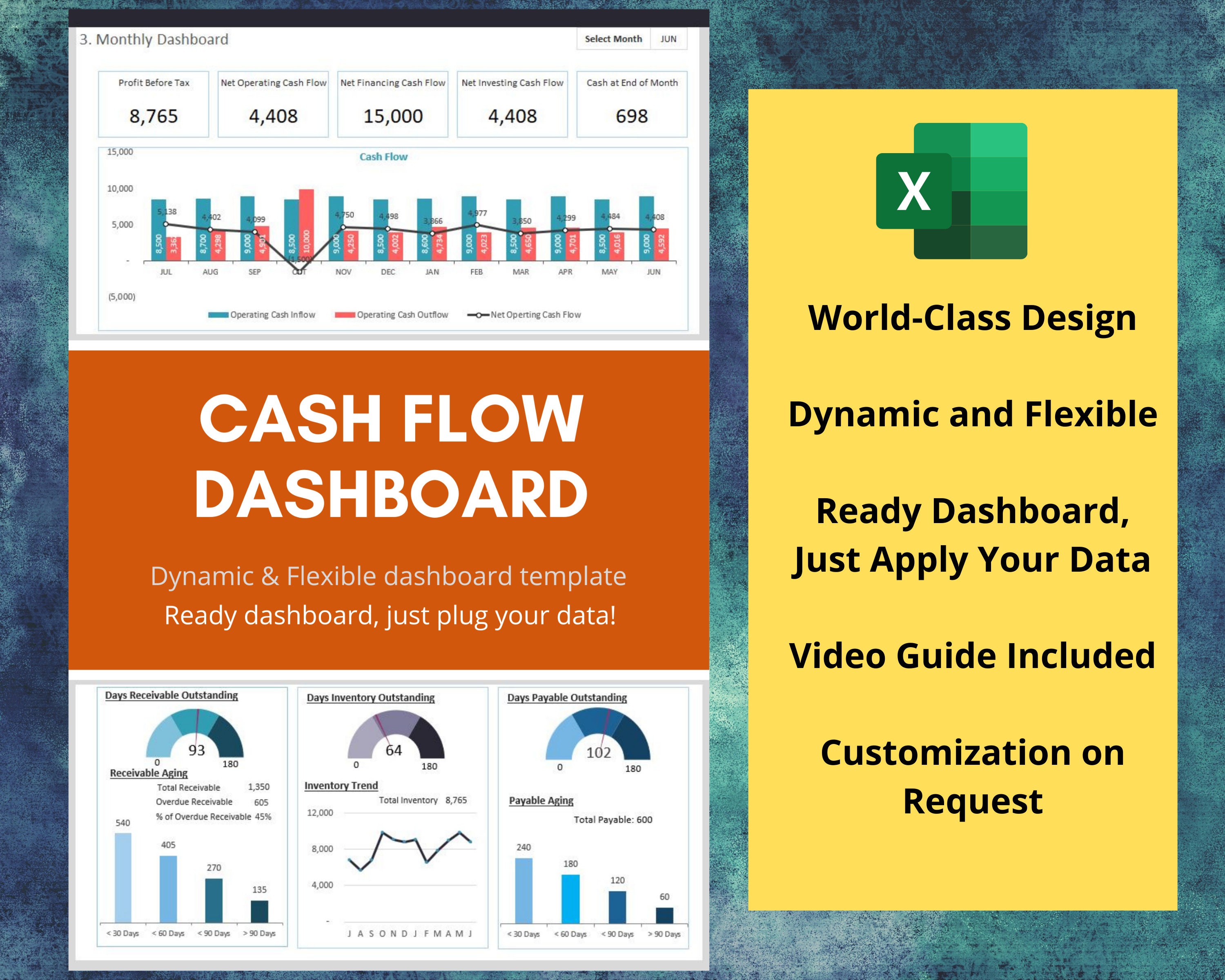 Detail Cash Flow Dashboard Excel Template Nomer 53