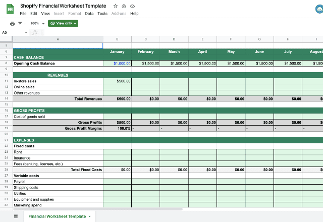 Detail Cash Flow Template Nomer 8