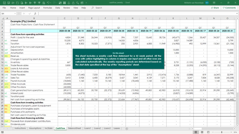 Detail Cash Flow Weekly Template Excel Nomer 3