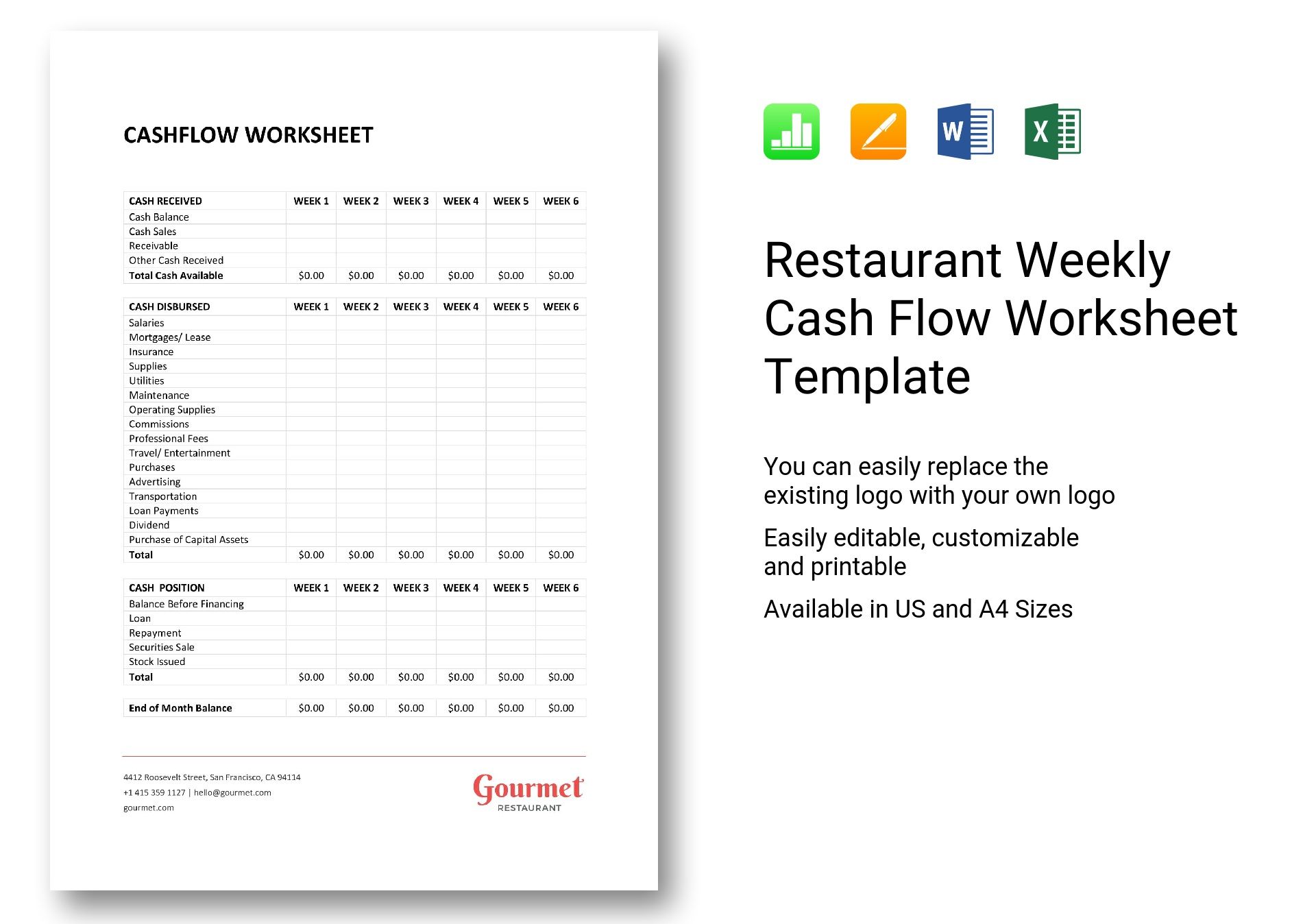 Detail Cash Flow Weekly Template Excel Nomer 44