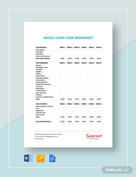 Detail Cash Flow Weekly Template Excel Nomer 46