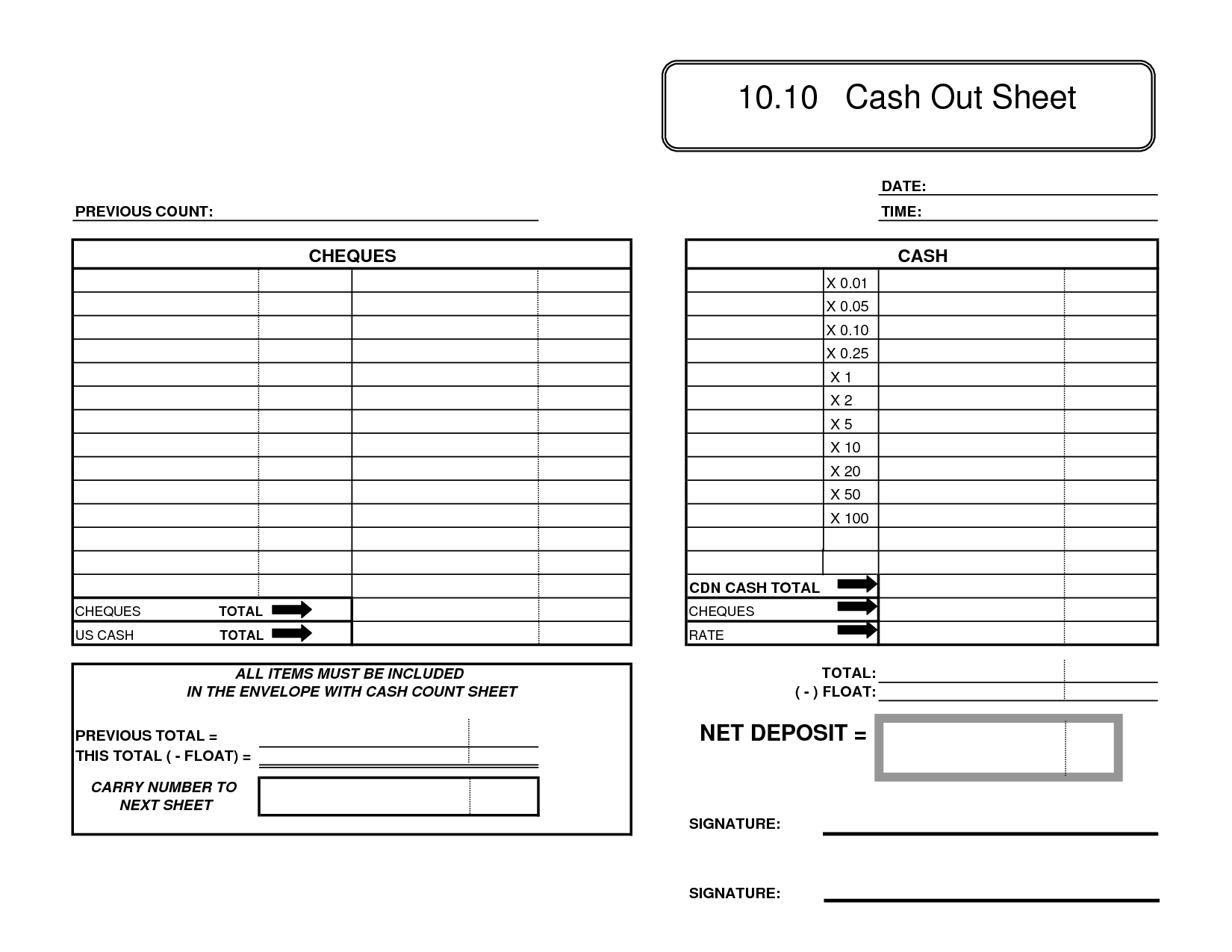 Detail Cash In And Cash Out Template Nomer 35