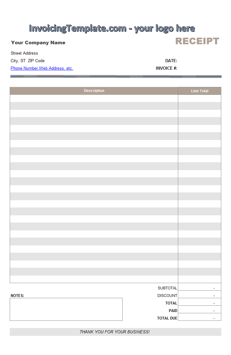 Detail Cash Invoice Template Nomer 4