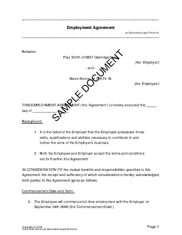 Detail Casual Employment Contract Template Nomer 49