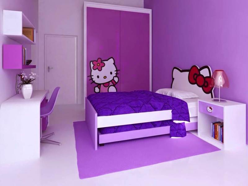 Detail Cat Kamar Hello Kitty Nomer 32