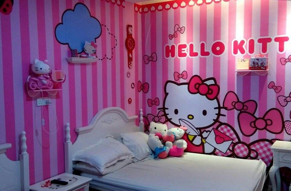 Detail Cat Kamar Hello Kitty Nomer 5