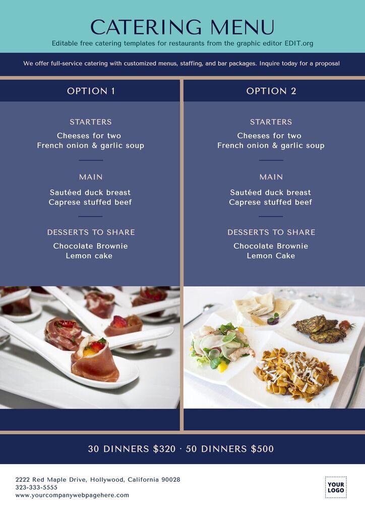 Detail Catering Menu Template Nomer 2