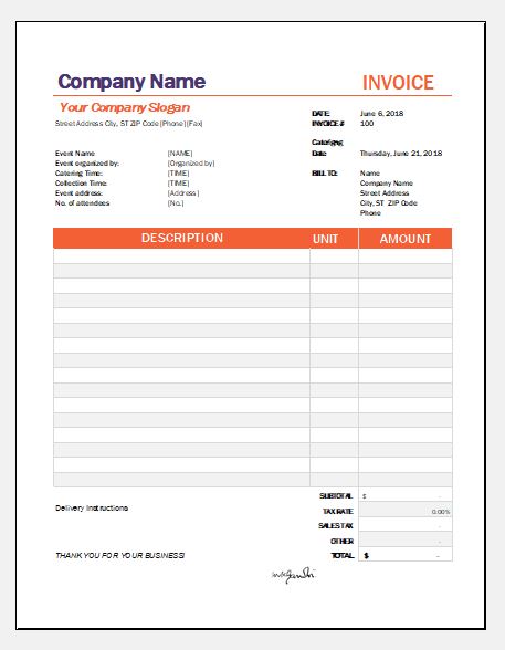 Detail Catering Template Excel Nomer 10