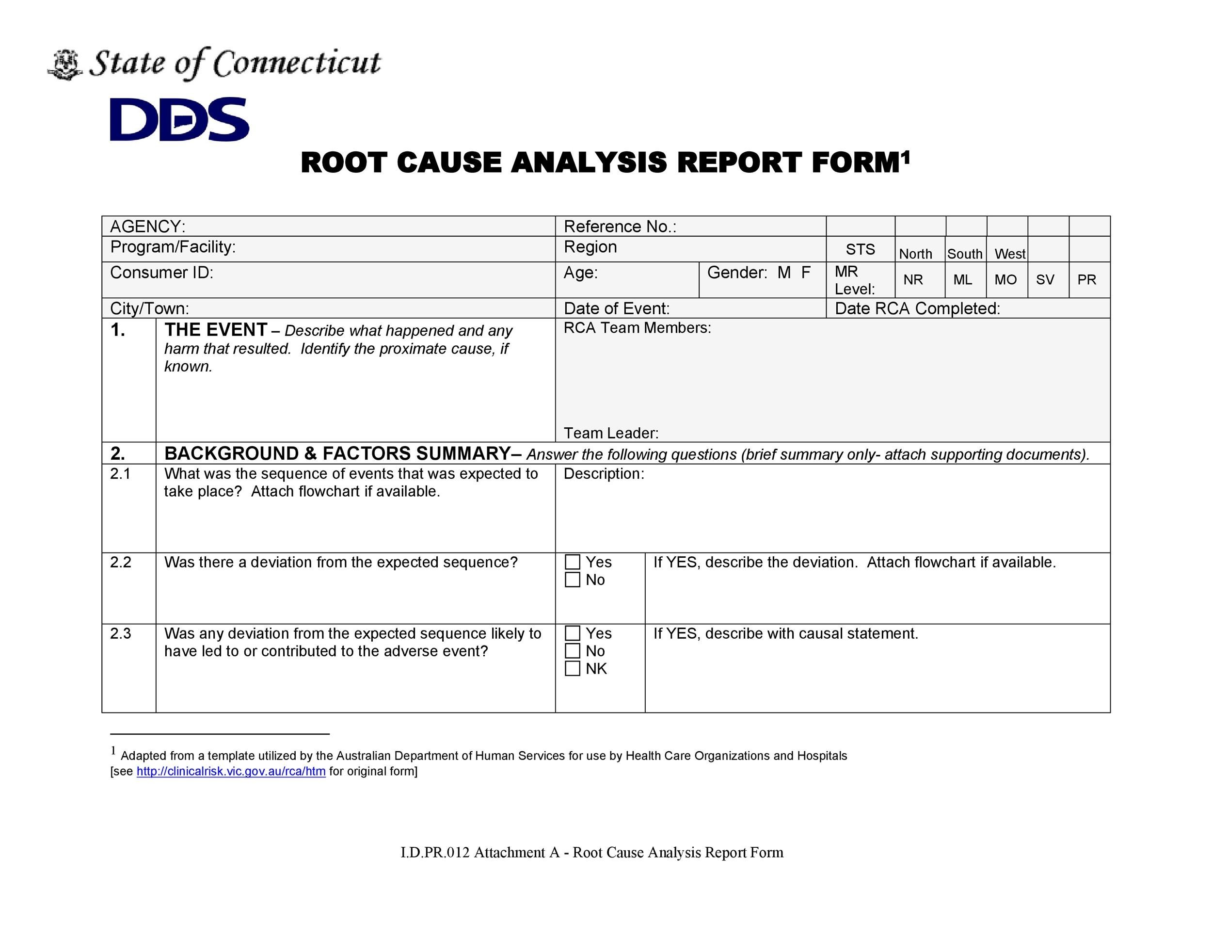 Detail Cause Analysis Template Nomer 45