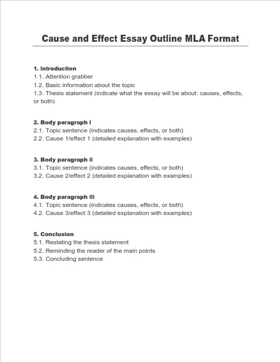 Detail Cause And Effect Thesis Template Nomer 3