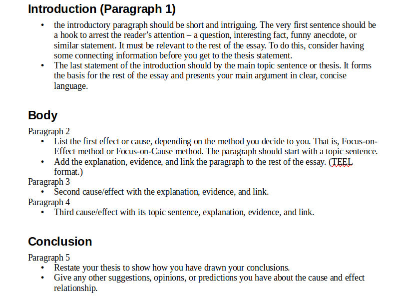Detail Cause And Effect Thesis Template Nomer 29