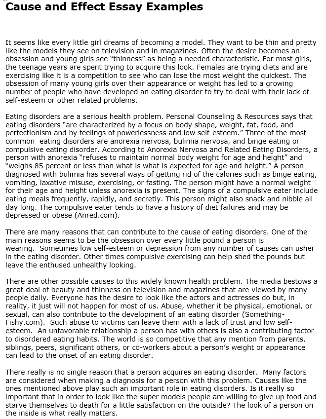 Detail Cause And Effect Thesis Template Nomer 31
