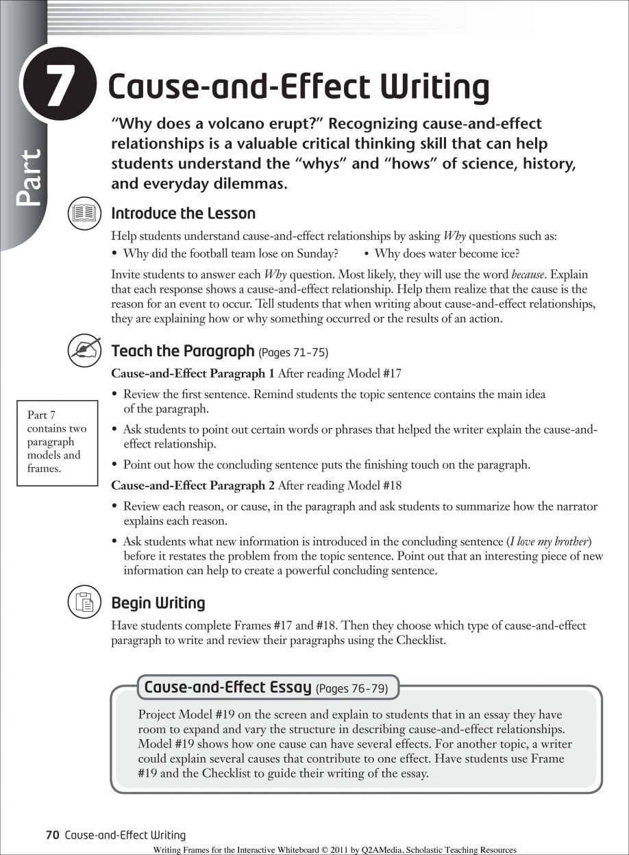 Detail Cause And Effect Thesis Template Nomer 35
