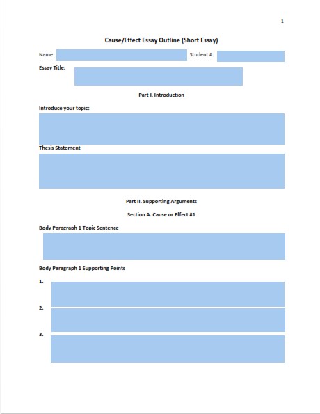 Detail Cause And Effect Thesis Template Nomer 37