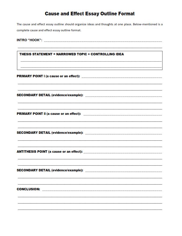 Detail Cause And Effect Thesis Template Nomer 39
