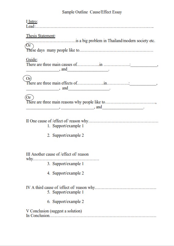 Detail Cause And Effect Thesis Template Nomer 5