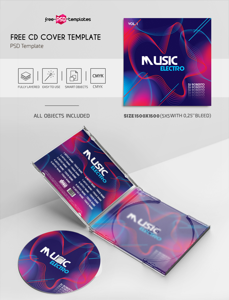 Cd Cover Template Photoshop Free Download - KibrisPDR