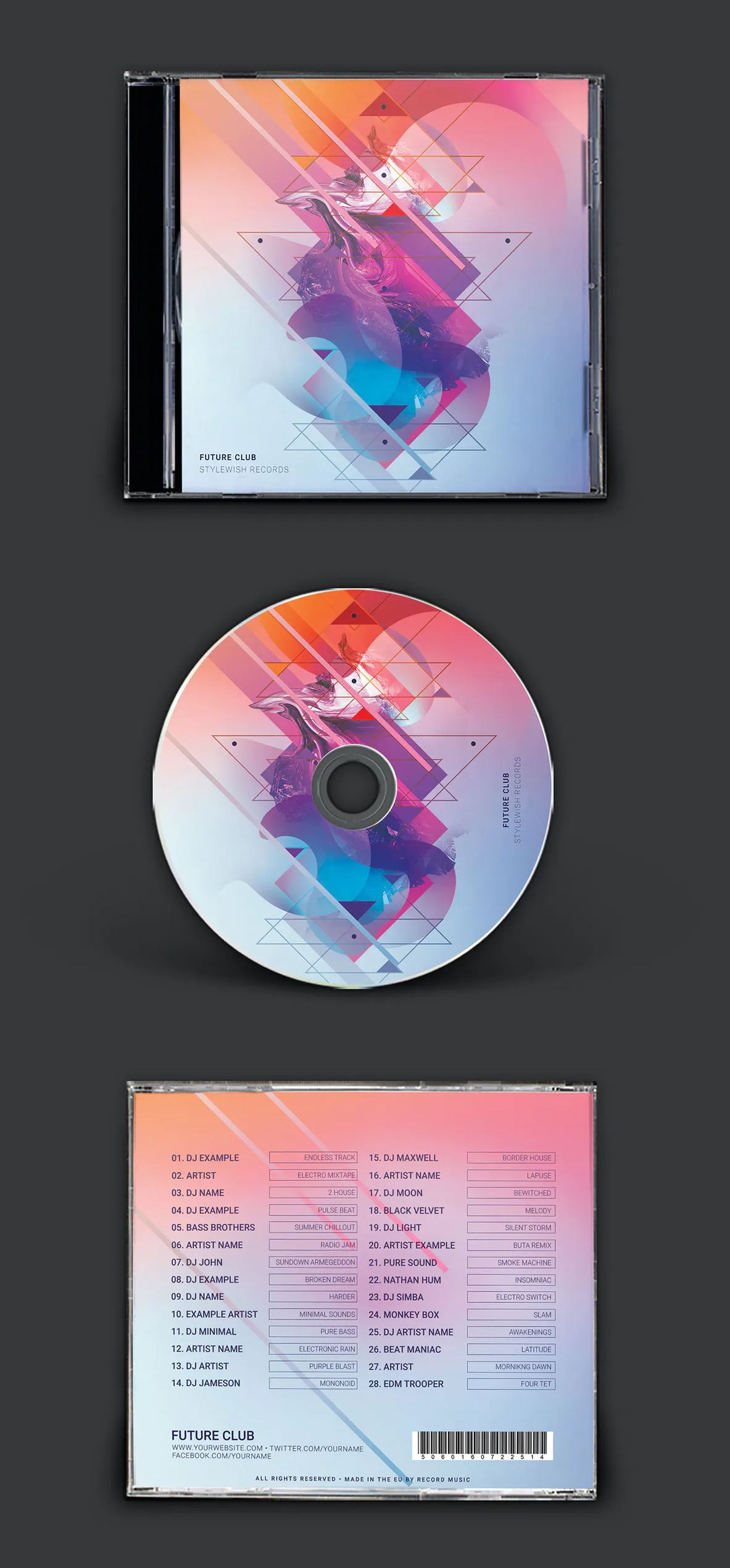 Detail Cd Template Psd Nomer 22