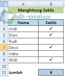 Detail Ceklis Di Excel Nomer 30