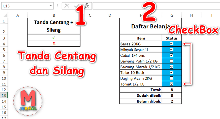 Detail Ceklis Di Excel Nomer 7