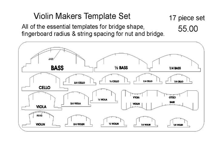 Detail Cello Bridge Template Nomer 19
