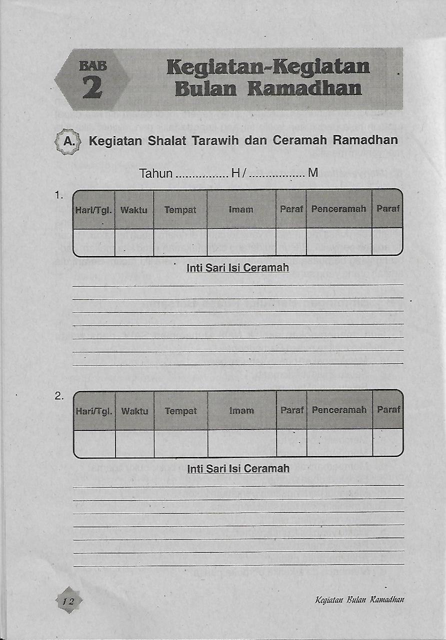 Detail Ceramah Untuk Mengisi Buku Ramadhan Nomer 25