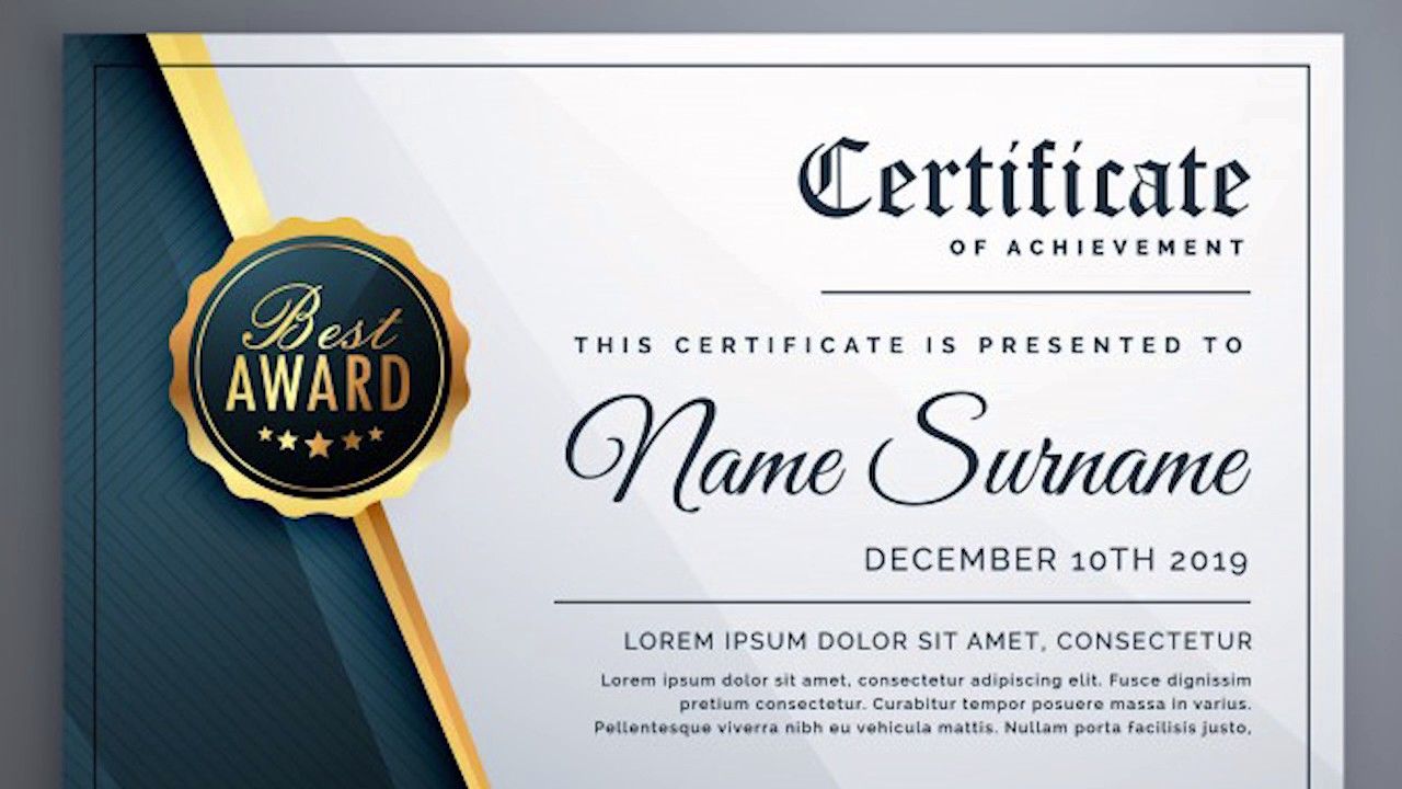 Detail Certificate Design Template Psd Nomer 11