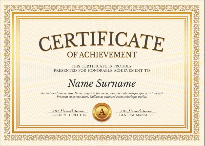 Detail Certificate Design Template Psd Nomer 32